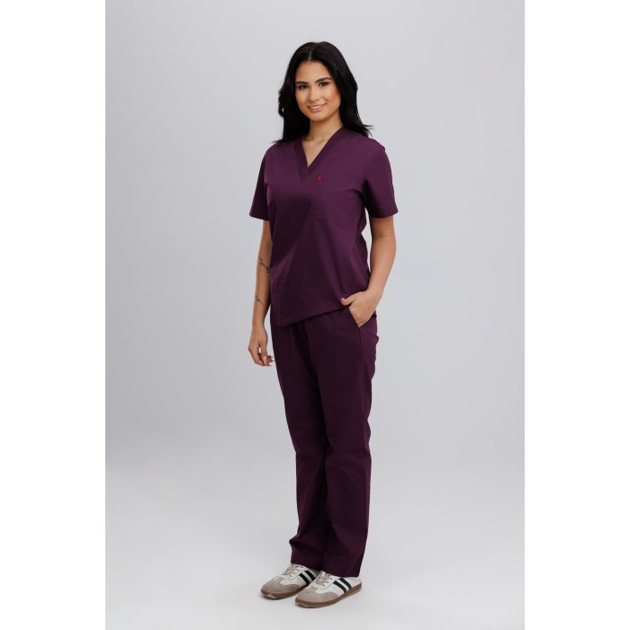 Scrub Suit No pockets Egg Plant