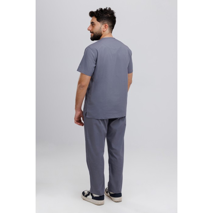 Scrub Suit No pocket Clenco Grey