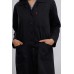 Women's Lap Coat Button Black Women's Lap Coat Button Black