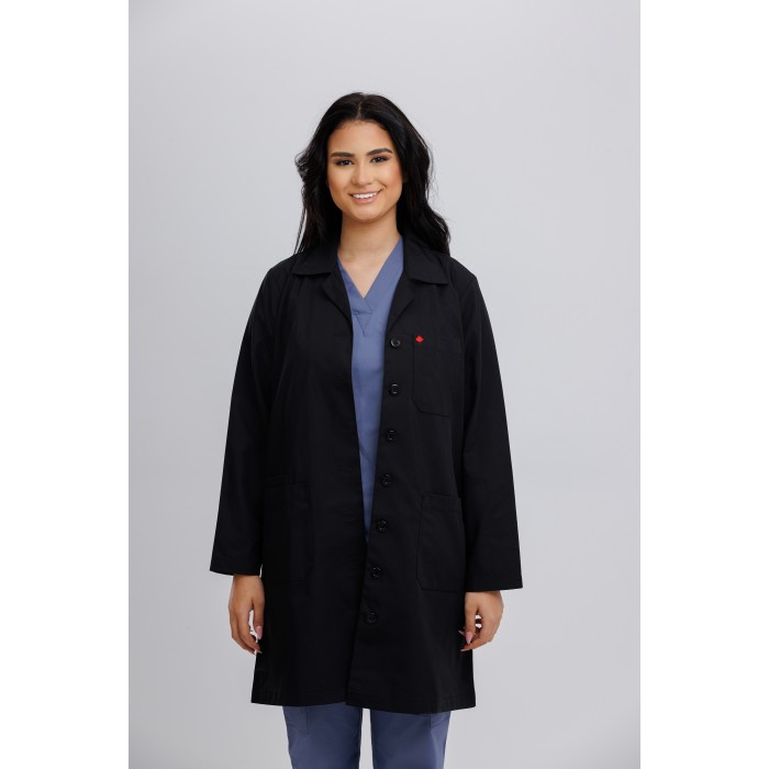 Women's Lap Coat Button Black Women's Lap Coat Button Black