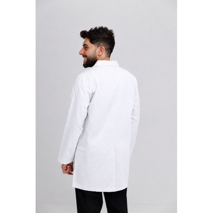 Men's Lap coat Buttons White