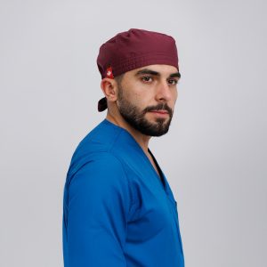 ⁦غطاء رأس احمر غامق⁩ - الصورة ⁦3⁩
