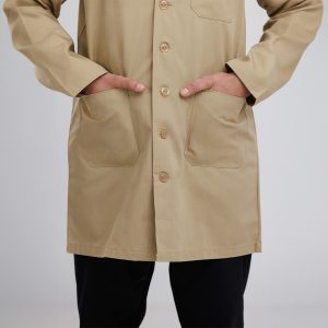 Men's Lab-Coat Buttons Kaki - Image 4